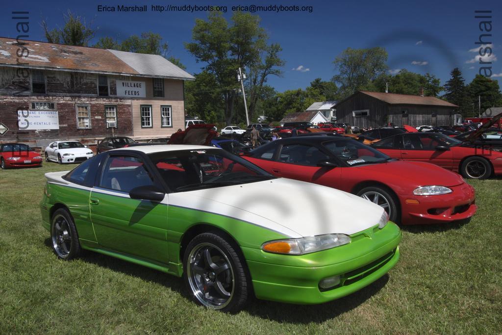 Green and White 1gb at the car show