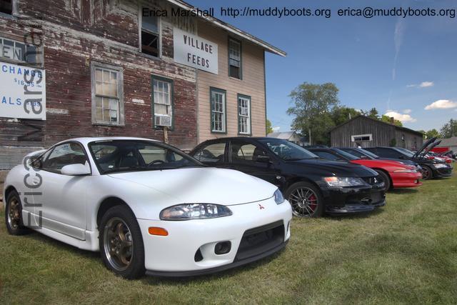 White 2g Eclipse at the Car Show