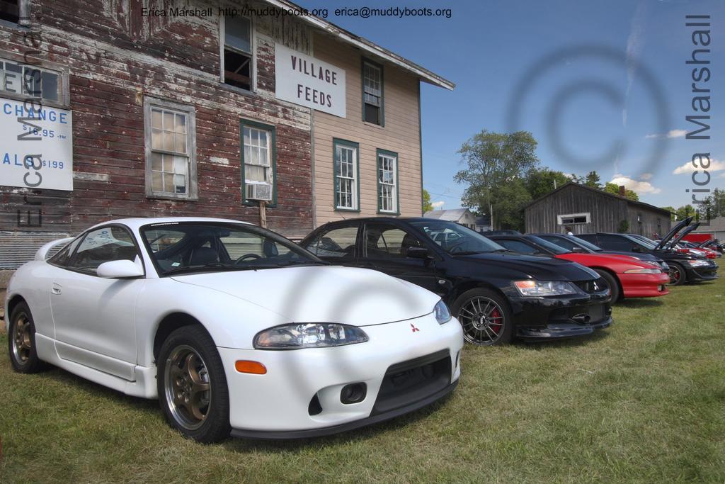 White 2g Eclipse at the Car Show