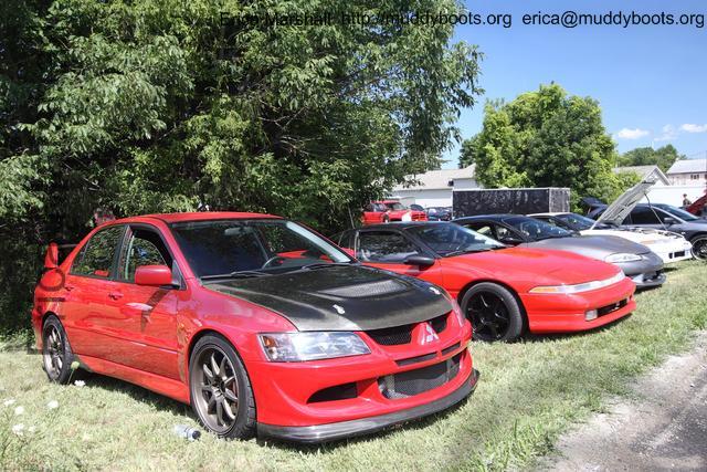 Red Evo at the Car Show