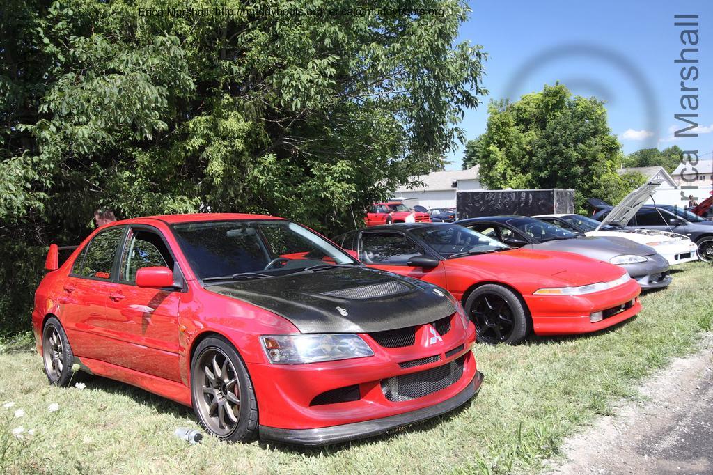 Red Evo at the Car Show